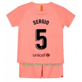 Koszulka FC Barcelona Sergio 5 Dziecięcy Trzeci Stroje Piłkarskie 2018/19 Krótki Rękaw